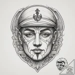 Tattoo sketch face, ink illustration for tatt… – tattoo sketch (№1760556278_0, 15.10.2025 19:24) — tattoovalue.net