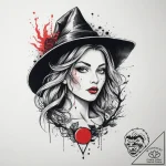 Tattoo sketch witch tattoo, tattoo flash shee… – tattoo sketch (№1760556722_0, 15.10.2025 19:32) — tattoovalue.net