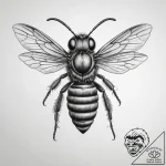 Tattoo sketch hornet – tattoo sketch (№1760557370_0, 15.10.2025 19:42) — tattoovalue.net
