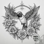 Tattoo sketch ruby-throated hummingbird, tatt… – tattoo sketch (№1760557804_0, 15.10.2025 19:50) — tattoovalue.net