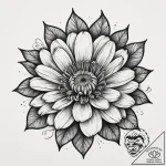 Tattoo sketch zinnia, tattoo flash sheet desi… – tattoo sketch (№1760558671_0, 15.10.2025 20:04) — tattoovalue.net