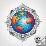 Tattoo sketch cosmic earth, tattoo drawing ou… – tattoo sketch (№1760559104_0, 15.10.2025 20:11) — tattoovalue.net