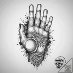 Tattoo sketch hands with a paper, ink illustr… – tattoo sketch (№1760559320_0, 15.10.2025 20:15) — tattoovalue.net