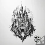 Tattoo sketch castle – tattoo sketch (№1760559753_0, 15.10.2025 20:22) — tattoovalue.net