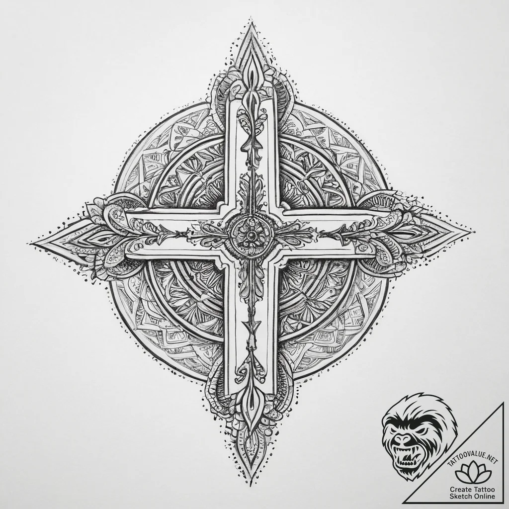 Tattoo sketch holy life, tattoo drawing outli... - tattoo sketch (№1760561280_0, 15.10.2025 20:48) — tattoovalue.net