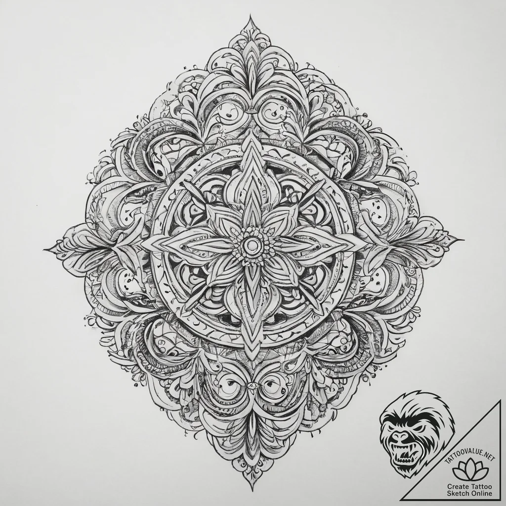 Tattoo sketch узор на спине, tattoo sketch de... - tattoo sketch (№1760562594_0, 15.10.2025 21:09) — tattoovalue.net