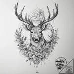 Tattoo sketch hunting bow and arrow with a de… – tattoo sketch (№1760563900_0, 15.10.2025 21:31) — tattoovalue.net