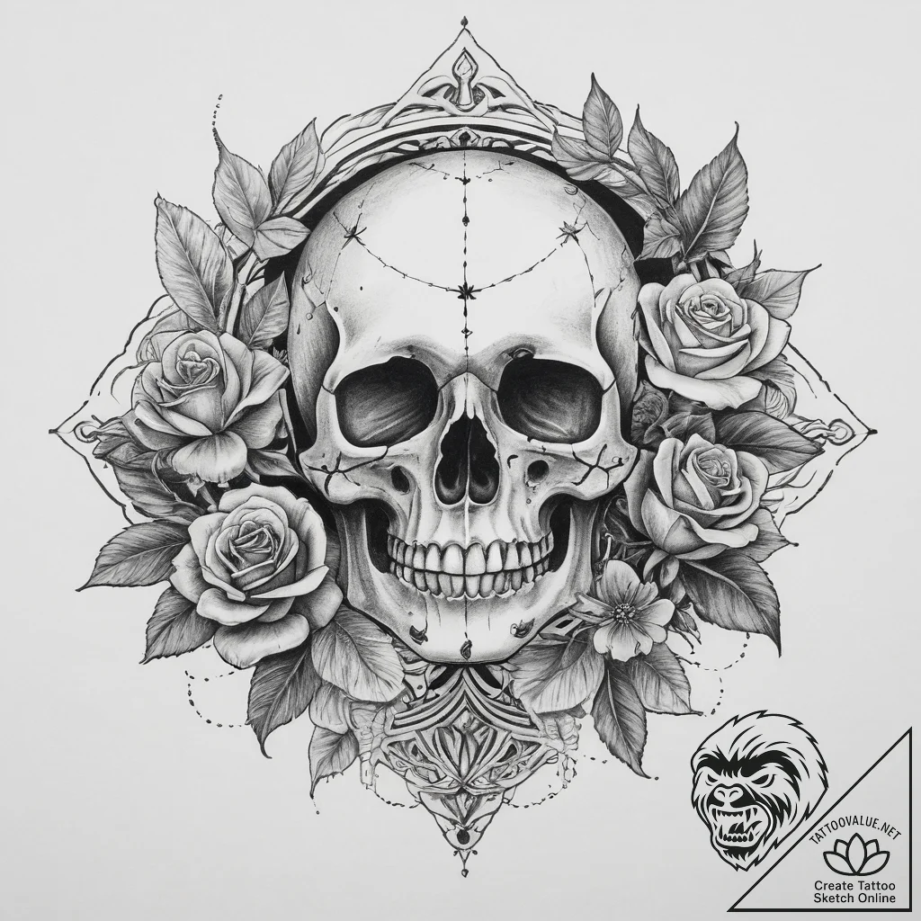 Tattoo sketch orange blossom, tattoo line art... - tattoo sketch (№1760565421_0, 15.10.2025 21:57) — tattoovalue.net
