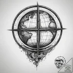 Tattoo sketch globe, tattoo flash sheet desig… – tattoo sketch (№1760565638_0, 15.10.2025 22:00) — tattoovalue.net