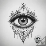 Tattoo sketch hands with an eye, tattoo flash… – tattoo sketch (№1760565854_0, 15.10.2025 22:04) — tattoovalue.net