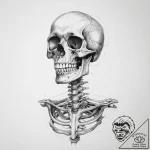 Tattoo sketch skeleton bones – tattoo sketch (№1760566070_0, 15.10.2025 22:07) — tattoovalue.net