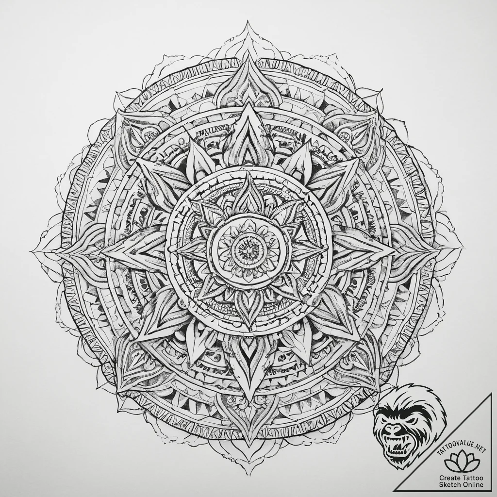 Tattoo sketch divine riddle, concept art for... - tattoo sketch (№1760566935_0, 15.10.2025 22:22) — tattoovalue.net
