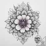 Tattoo sketch violet flower, concept art for… – tattoo sketch (№1760568670_0, 15.10.2025 22:51) — tattoovalue.net