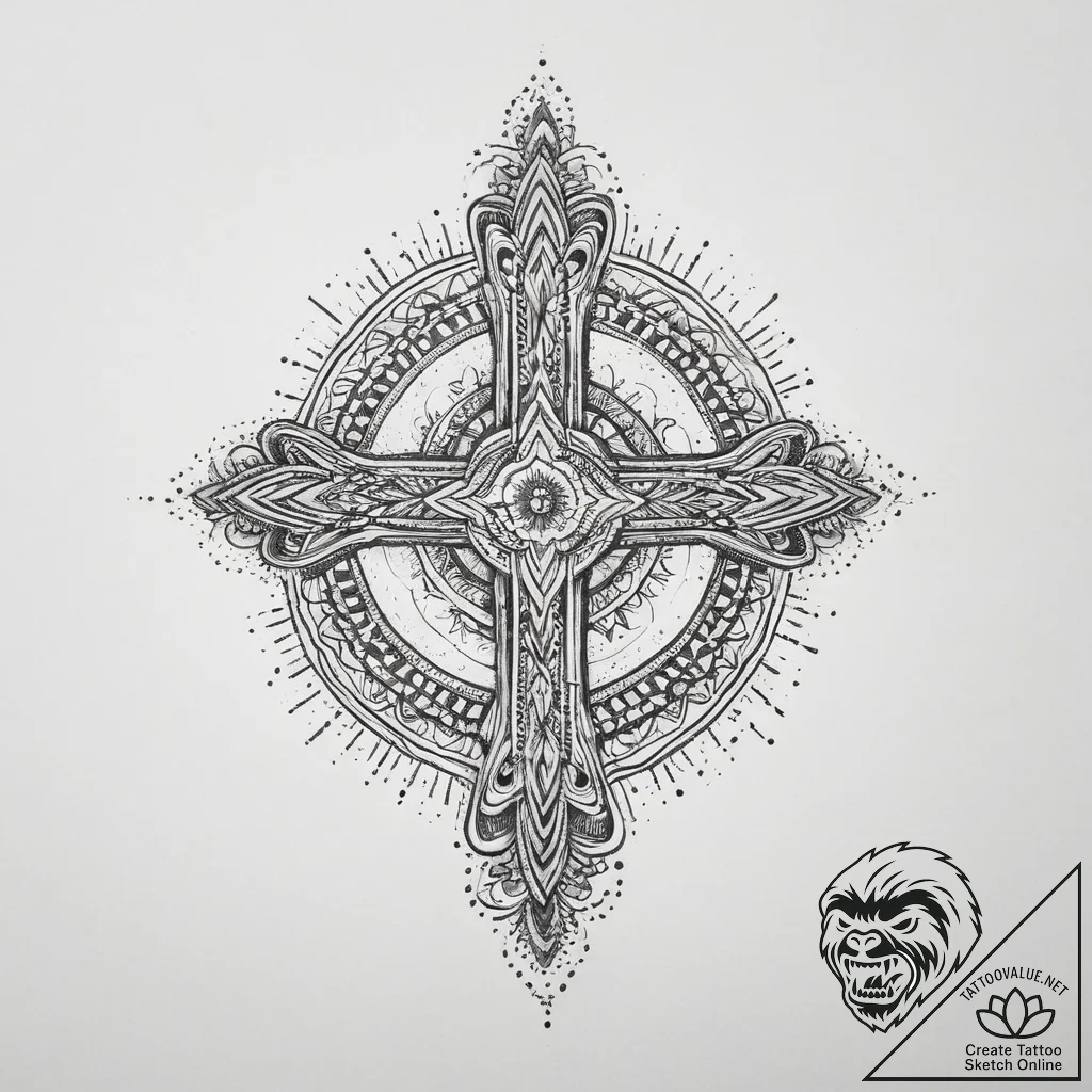 Tattoo sketch harmony, artistic tattoo sketch... - tattoo sketch (№1760569102_0, 15.10.2025 22:58) — tattoovalue.net