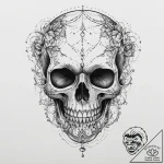 Tattoo sketch dotwork череп из точек, concept… – tattoo sketch (№1760570398_0, 15.10.2025 23:19) — tattoovalue.net
