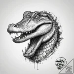 Tattoo sketch alligator – tattoo sketch (№1760572782_0, 15.10.2025 23:59) — tattoovalue.net