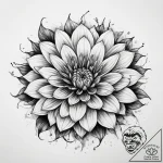 Tattoo sketch dahlia flower, artistic tattoo… – tattoo sketch (№1760574723_0, 16.10.2025 00:32) — tattoovalue.net