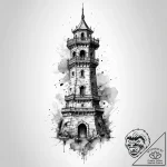 Tattoo sketch tower, concept art for tattoo,… – tattoo sketch (№1760575155_0, 16.10.2025 00:39) — tattoovalue.net