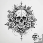 Tattoo sketch cosmic tale, concept art for ta… – tattoo sketch (№1760575370_0, 16.10.2025 00:42) — tattoovalue.net