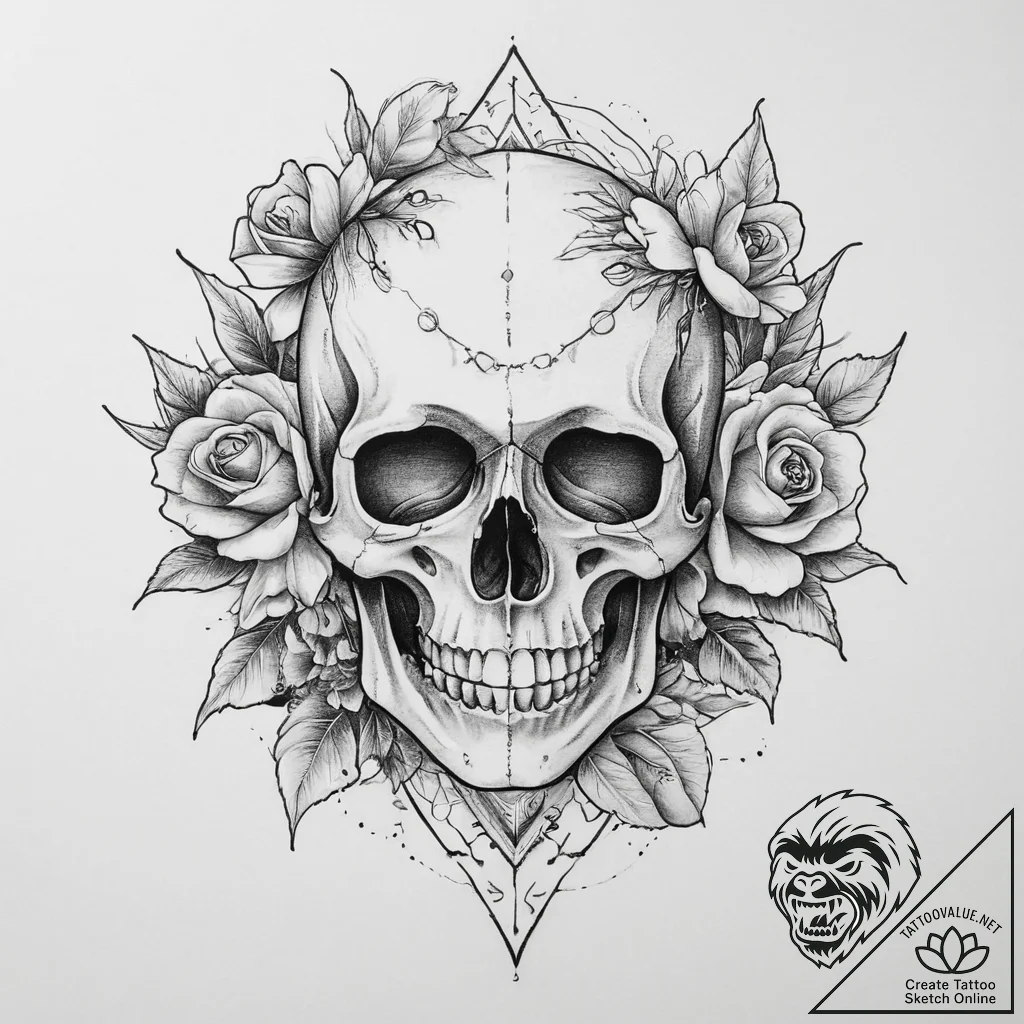 Tattoo sketch cherry blossom, tattoo sketch d... - tattoo sketch (№1760575804_0, 16.10.2025 00:50) — tattoovalue.net