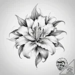 Tattoo sketch lily – tattoo sketch (№1760576898_0, 16.10.2025 01:08) — tattoovalue.net
