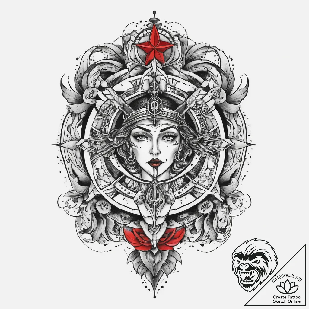 Tattoo sketch vibe, concept art for tattoo, b... - tattoo sketch (№1760577113_0, 16.10.2025 01:11) — tattoovalue.net