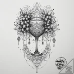 Tattoo sketch wine glass with grapes, tattoo… – tattoo sketch (№1760577761_0, 16.10.2025 01:22) — tattoovalue.net
