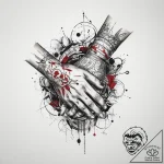 Tattoo sketch two hands shaking, tattoo flash… – tattoo sketch (№1760578193_0, 16.10.2025 01:29) — tattoovalue.net