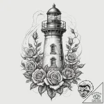Tattoo sketch lighthouse beam, tattoo sketch… – tattoo sketch (№1760578623_0, 16.10.2025 01:37) — tattoovalue.net