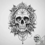 Tattoo sketch necklace with a pendant, concep… – tattoo sketch (№1760578839_0, 16.10.2025 01:40) — tattoovalue.net