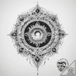 Tattoo sketch cosmic existence – tattoo sketch (№1760583167_0, 16.10.2025 02:52) — tattoovalue.net