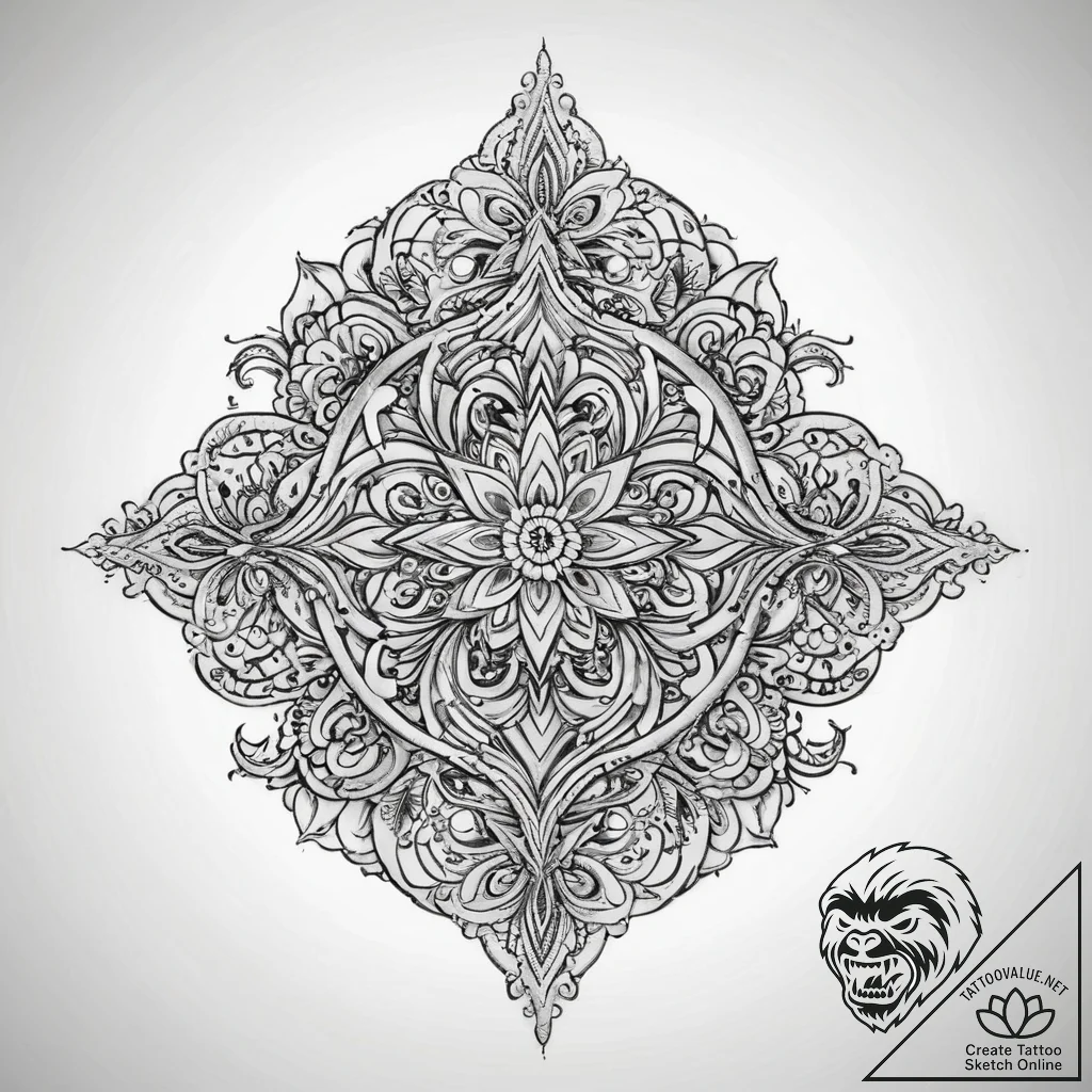 Tattoo sketch a symbolic place, tattoo flash... - tattoo sketch (№1760583383_0, 16.10.2025 02:56) — tattoovalue.net