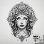 Tattoo sketch goddess tattoo, artistic tattoo… – tattoo sketch (№1760584031_0, 16.10.2025 03:07) — tattoovalue.net
