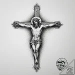 Tattoo sketch jesus on cross, tattoo flash sh… – tattoo sketch (№1760586201_0, 16.10.2025 03:43) — tattoovalue.net