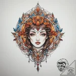 Tattoo sketch brown, tattoo line art, clean l… – tattoo sketch (№1760586417_0, 16.10.2025 03:46) — tattoovalue.net