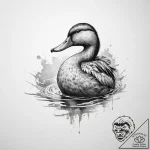 Tattoo sketch duck – tattoo sketch (№1760588579_0, 16.10.2025 04:22) — tattoovalue.net