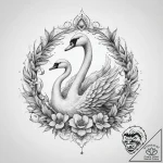 Tattoo sketch swan tattoo – tattoo sketch (№1760589454_0, 16.10.2025 04:37) — tattoovalue.net