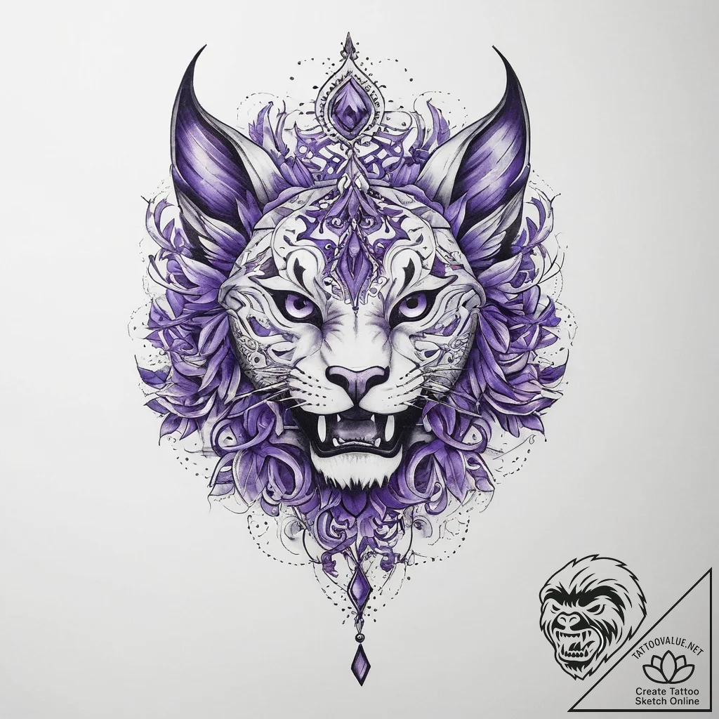 Tattoo sketch purple - tattoo sketch (№1760591402_0, 16.10.2025 05:10) — tattoovalue.net