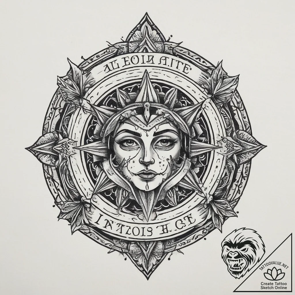 Tattoo sketch imperfect, concept art for tatt... - tattoo sketch (№1760591617_0, 16.10.2025 05:13) — tattoovalue.net