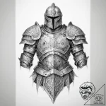 Tattoo sketch armor – tattoo sketch (№1760592917_0, 16.10.2025 05:35) — tattoovalue.net