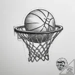 Tattoo sketch basketball with a backboard, ta… – tattoo sketch (№1760593789_0, 16.10.2025 05:49) — tattoovalue.net