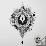 Tattoo sketch cosmic fount, tattoo sketch des… – tattoo sketch (№1760595298_0, 16.10.2025 06:14) — tattoovalue.net