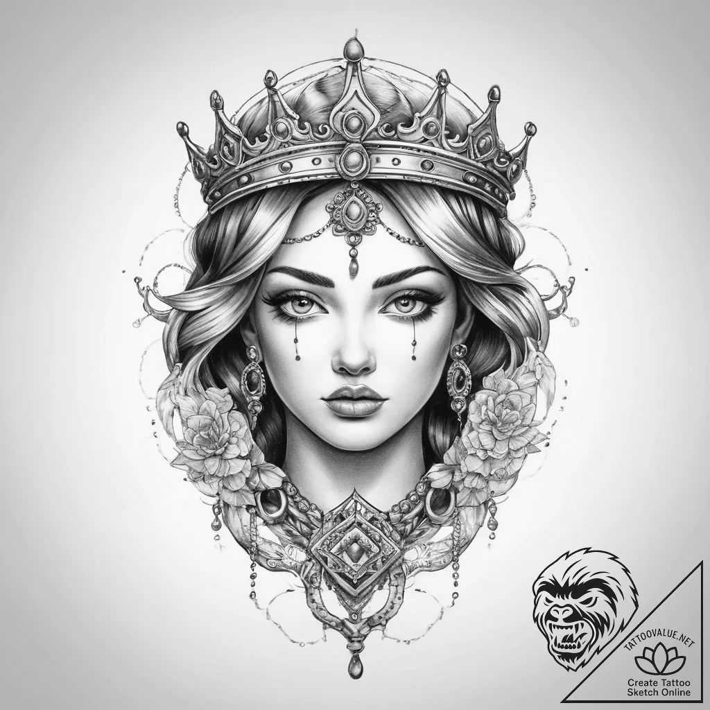 Tattoo sketch kingdom - tattoo sketch (№1760596161_0, 16.10.2025 06:29) — tattoovalue.net