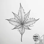 Tattoo sketch leaf – tattoo sketch (№1760597673_0, 16.10.2025 06:54) — tattoovalue.net