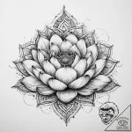 Tattoo sketch a lotus flower with a mandala,… – tattoo sketch (№1760598114_0, 16.10.2025 07:01) — tattoovalue.net