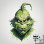 Tattoo sketch the grinch with a claw – tattoo sketch (№1760598330_0, 16.10.2025 07:05) — tattoovalue.net