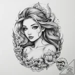 Tattoo sketch mermaid tattoo, tattoo flash sh… – tattoo sketch (№1760601081_0, 16.10.2025 07:51) — tattoovalue.net
