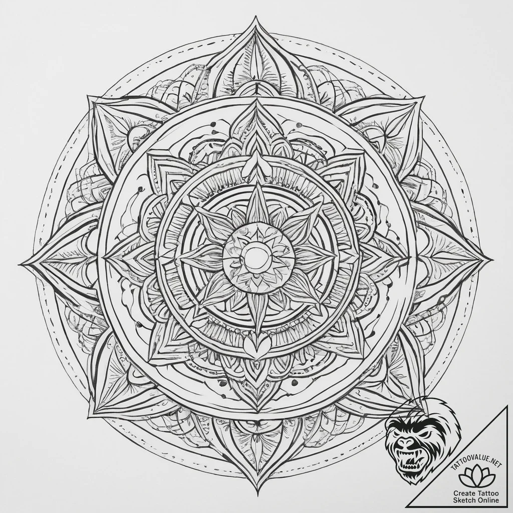 Tattoo sketch desert, tattoo line art, bold o... - tattoo sketch (№1760601729_0, 16.10.2025 08:02) — tattoovalue.net