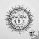 Tattoo sketch sun and moon, tattoo line art,… – tattoo sketch (№1760603906_0, 16.10.2025 08:38) — tattoovalue.net