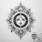 Tattoo sketch cosmic past – tattoo sketch (№1760604552_0, 16.10.2025 08:49) — tattoovalue.net
